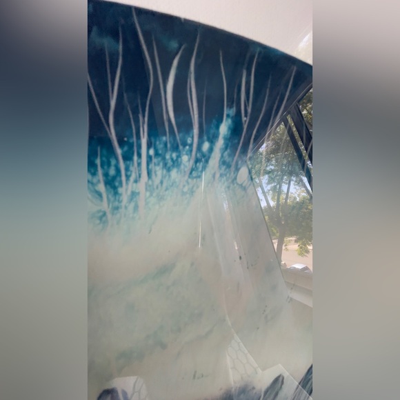 Acrylic & Epoxy Resin Eye Artwork on Wood – 19.5” Abstract Iris Wall Art - Picture 3 of 9